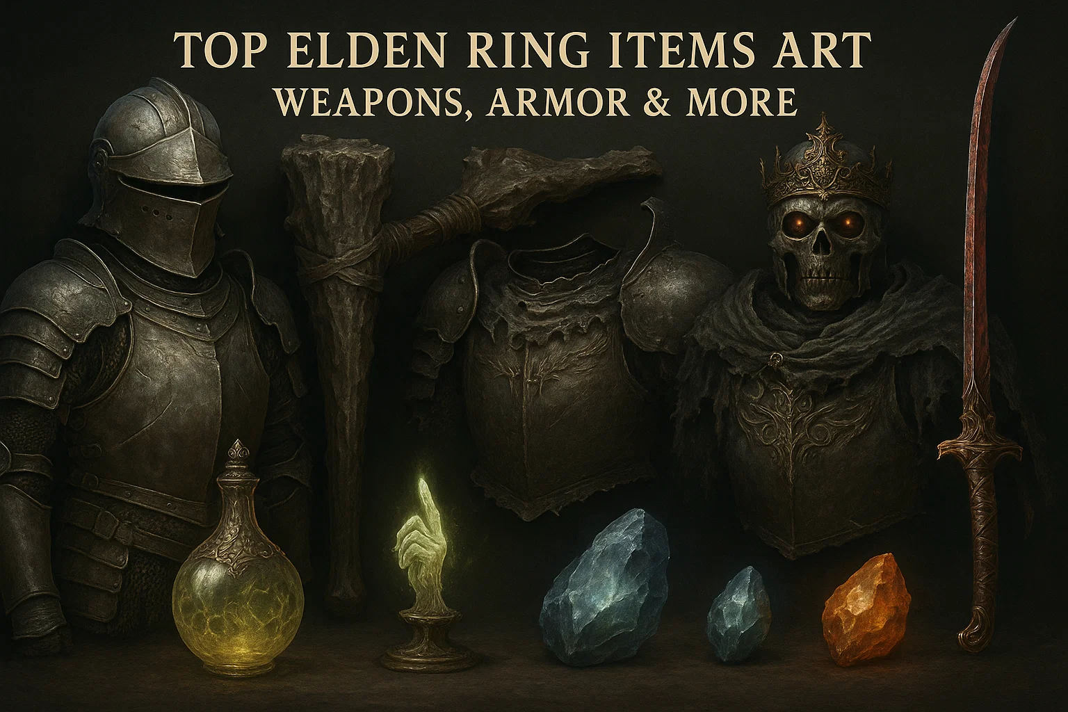 Top Elden Ring Items Art Showcase – Weapons, Armor & More